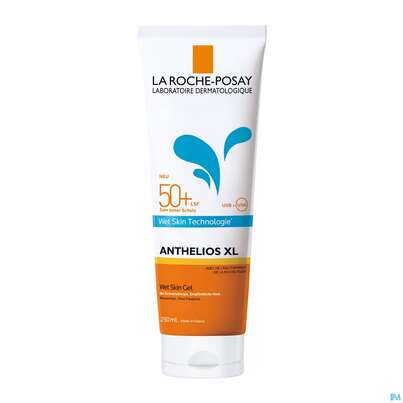Sie sehen eine Packung Sonnenprodukte La Roche Posay Anthelios 50+/uva26 Wetskin Gel 250ml, Produktbild: 02 Sonnenprodukte La Roche Posay Anthelios 50+/uva26 Wetskin Gel 250ml, A-Nr.: 4604462 - 02
