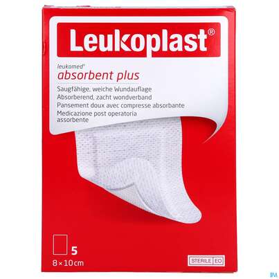 Wundverband Leukomed/steril/leukoplast Verklebungsschutz 8cmx10cm 5st, A-Nr.: 4746699 - 01