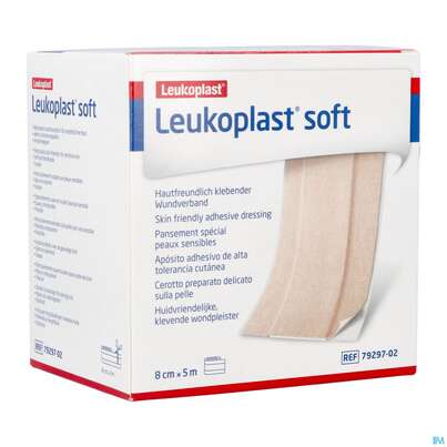 Wundpflaster Leukoplast/soft 5mx 8cm 7929702 1st, A-Nr.: 4803954 - 02