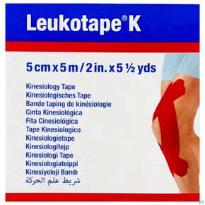 Tape Kinesiologisch Leukotape K 5mx 5cm Rot 1st, A-Nr.: 3151863 - 01