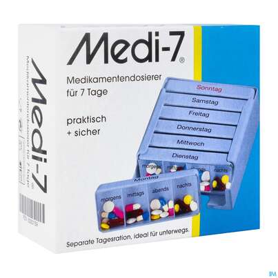 Medikamentendosierer Medi-7 -pharmag 1 Woche Blau 1st, A-Nr.: 3451594 - 02