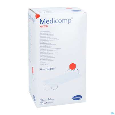 Kompressen Medicomp/extra Vliesstoff 6fach Steril 10x 20cm 25x2 50st, A-Nr.: 1652070 - 03