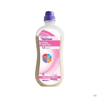 Sie sehen eine Packung Nutrison 1000ml Sondennahrung Smart Pack Energy Multifibre 8st, Produktbild: 02 Nutrison 1000ml Sondennahrung Smart Pack Energy Multifibre 8st, A-Nr.: 4838786 - 02