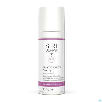 Sie sehen eine Packung Siriderma Feuchtigkeitscreme Ohne Duftstoffe 50ml, Produktbild: 01 Siriderma Feuchtigkeitscreme Ohne Duftstoffe 50ml, A-Nr.: 3846766 - 01