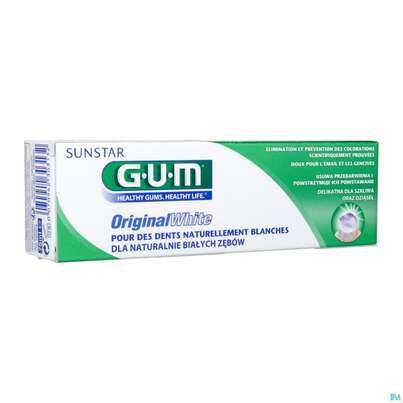Sie sehen eine Packung Zahnpaste Gum Original White 1745 75ml, Produktbild: 08 Zahnpaste Gum Original White 1745 75ml, A-Nr.: 3115749 - 08